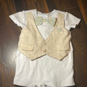 Newborn boy one piece suit.